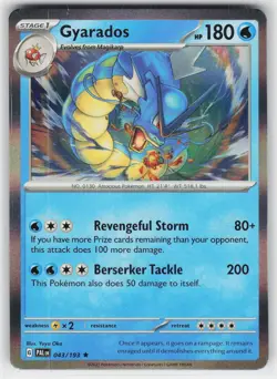 Gyarados 043 Holo 193 R Paldea Evolved Pokemon Near Mint - Image 1