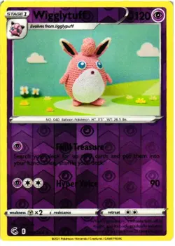 Wigglytuff 111/264 Uncommon Fusion Strike Pokemon Reverse Holo Lightly Played - Image 1