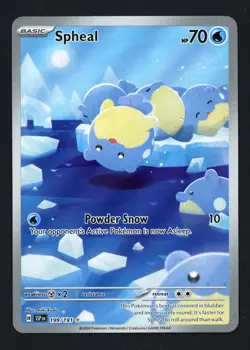 Spheal 199/191 Surging Sparks Illustration Rare Pokemon TCG - Image 1