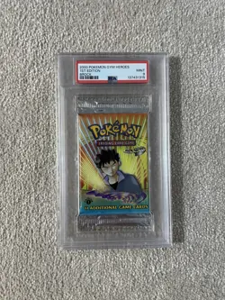 Pokemon Gym Heroes 1st Edition Booster Pack | WOTC | Brock Artwork | PSA9 - Image 1