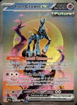 Iron Crown ex - 206/162 Holo - Pokemon SV05: Temporal Forces - NM - Image 1