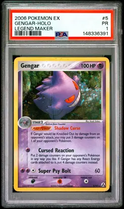 2006 POKEMON EX LEGEND MAKER #5 GENGAR-HOLO PSA 1 - Image 1