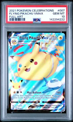 2021 Pokemon Flying Pikachu Vmax Celebrations 007 PSA 10 - Image 1