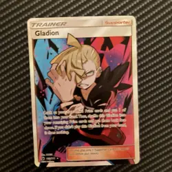 Pokemon Gladion Full Art Ultra Rare Holo SM-Crimson Invasion 109/111 Trainer - Image 1