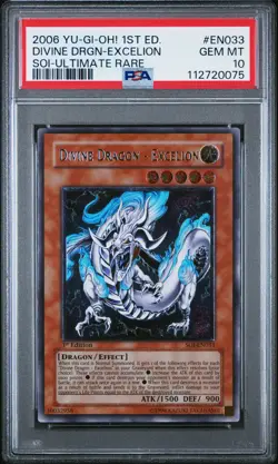 2006 YU-GI-OH! SOI-SHADOW OF INFINITY #EN033 DIVINE DRAGON-EXCELION PSA 10 - Image 1