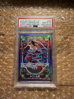 Bandai One Piece OP11 Luffy-Tarou ST18-005 SP Alt Art Foil Auto PSA 10 - Image 1