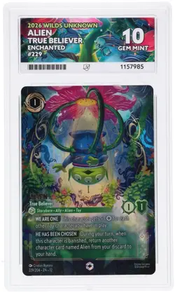 Disney Lorcana- Alien True Believer Enchanted 229/204 ACE 10 -Perfect 10s- - Image 3