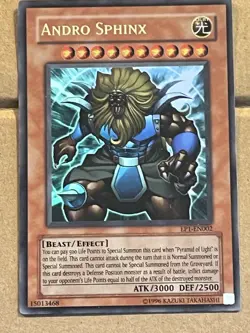 1996 YuGiOh - ANDRO SPHINX Holo Card Number EP1-EN002 - Image 1