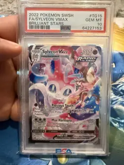 2022 Pokemon SWSH Brilliant Stars Sylveon VMax Full Art TG15/TG30 PSA 10 - Image 1