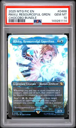 2025 MTG FINAL FANTASY COMMANDER #0468 RIKKU, RESOURCEFUL GUARDIAN PSA 10 - Image 1
