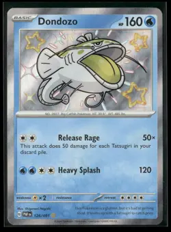 Dondozo 126/091 Shiny Rare Paldean Fates Pokemon NM/M - Image 1