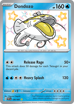 Dondozo 126/091 Shiny Rare Paldean Fates Pokemon NM/M - Image 4