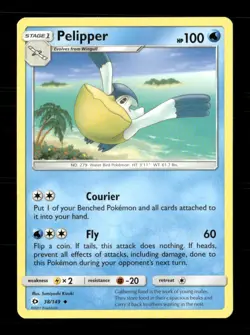 Pelipper 38/149 SM Base Set NM/M Pokemon - Image 1