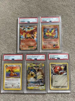 Pokemon PSA Slab Bundle x 5no All Low Grades - Image 1