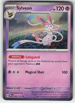 Sylveon 040 Holo 131 R Prismatic Evolutions Pokemon Near Mint - Image 1