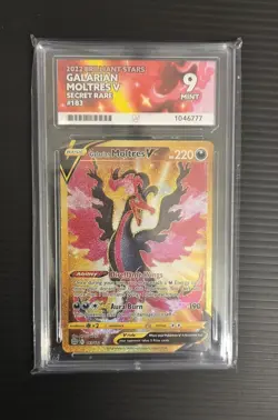 Pokemon 2022 Brilliant Stars Galarian Moltres V 183/172 Secret Rare Ace Mint 9 - Image 1