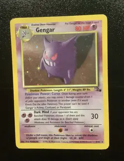 Pokemon Gengar Holo Rare Fossil 5/62 WOTC Vintage 1999 - Image 1