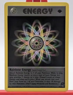 Pokemon Rainbow Energy Team Rocket 80/82 1st Edition Rare Non-Holo Vtg WOTC - Image 1