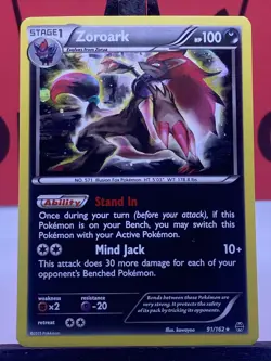 Zoroark 91/162 Breakthrough Holo Rare Pokemon TCG 2015 VLP - Image 3