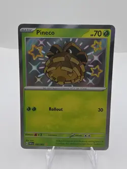 Pineco Baby Shiny Holo Rare Pokemon TCG Paldean Fates 099/091 - Image 1