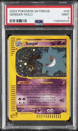 2003 POKEMON SKYRIDGE #H9 GENGAR-HOLO PSA 9 - Image 1