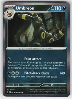 Umbreon 059 Holo 131 R Prismatic Evolutions Pokemon Near Mint - Image 1