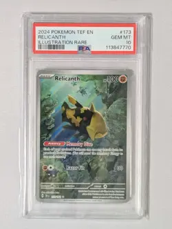 2024 Pokemon Temporal Forces RELICANTH #173 Illustration Rare Holo PSA 10 - Image 1