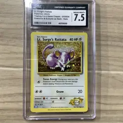 CGC mint 9 Lt. Surge’s Rattata Holo 015/034 Pokemon TCG Classic 2023 - Image 1