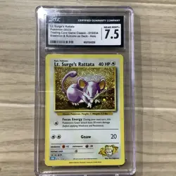 CGC mint 9 Lt. Surge’s Rattata Holo 015/034 Pokemon TCG Classic 2023 - Image 2