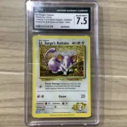 CGC mint 9 Lt. Surge’s Rattata Holo 015/034 Pokemon TCG Classic 2023 - Image 3