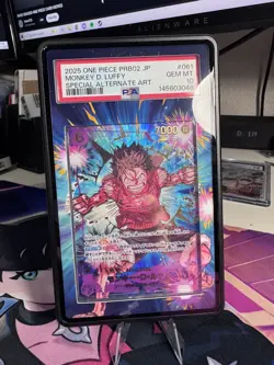 2025 One Piece PRB02 JP Monkey D. Luffy Alt Art PSA 10 GEM MINT #061 Special Alt - Image 1