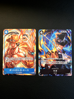 Sabo P-105 & Ace P-103 McDonald's Promo 2025 One Piece Card Japanese NM - Image 1