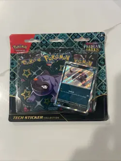 Pokemon TCG Paldean Fates Tech Sticker Collection 3 Packs - Maschiff - Image 1