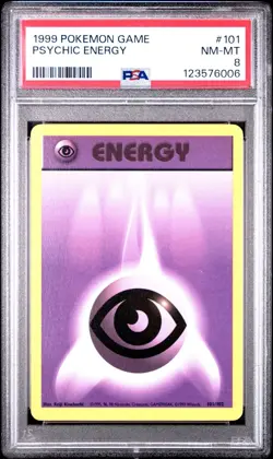 1999 Pokemon Base Set - PSYCHIC ENERGY #101 - PSA 8, NEAR MINT/MINT - Image 3