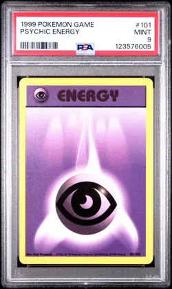 1999 Pokemon Base Set - PSYCHIC ENERGY #101 - PSA 9, MINT - Image 3