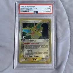 2005 POKEMON EX DELTA SPECIES #3 DRAGONITE-REVERSE FOIL PSA 6 - Image 1