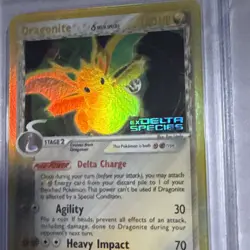 2005 POKEMON EX DELTA SPECIES #3 DRAGONITE-REVERSE FOIL PSA 6 - Image 3