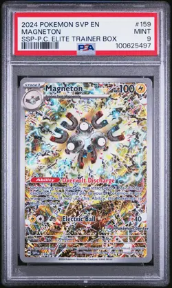 2024 POKEMON SVP EN-SV BLACK STAR PROMO #159 MAGNETON PSA 9 - Image 1