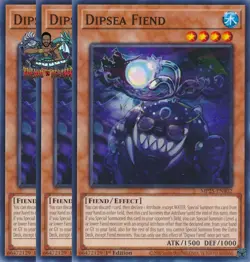 Yugioh! 3x Dipsea Fiend MP25-EN402 Common 1st Ed NM - Image 1