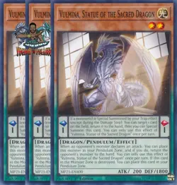 Yugioh! 3x Vulmina, Statue of the Sacred Dragon MP25-EN400 Common 1st Ed NM - Image 1
