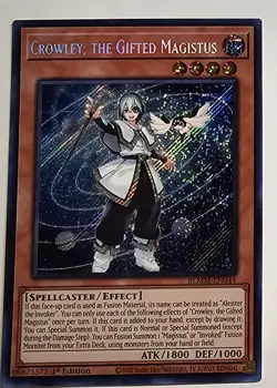 yugioh Crowley, the Gifted Magistus BLMM-EN044 Secret Rare 1st Ed Lightly play - Image 3