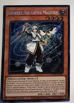 yugioh Crowley, the Gifted Magistus BLMM-EN044 Secret Rare 1st Ed Lightly play - Image 5