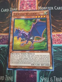 Yugioh C-Crush Wyvern SDKS-EN003 Super Rare 1st Edition Near Mint - Image 1