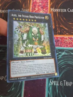 Yugioh Alsei, the Sylvan High Protector MAZE-EN052 Super Rare 1st Edition NM - Image 2