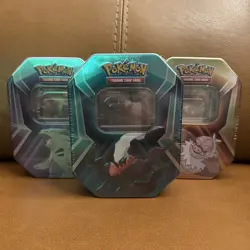Pokemon TCG Triple Whammy Tin Darkrai Slaking Tyranitar Factory Sealed Art Set - Image 1