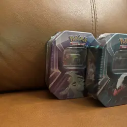 Pokemon TCG Triple Whammy Tin Darkrai Slaking Tyranitar Factory Sealed Art Set - Image 2