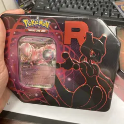 Pokemon - Team Rocket Tin New Sealed Destined Rivals - Mewtwo & Persian Art - Image 2