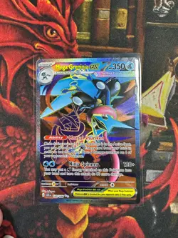 Pokemon Mega Greninja ex Ultra Rare Full Art Holo 100/086 Chaos Rising - Image 1