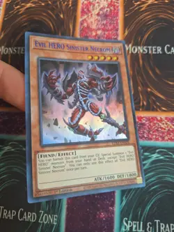 Yugioh Evil HERO Sinister Necrom LDS3-EN026 Blue Ultra Rare 1st Edition NM - Image 2