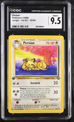 CGC 9.5 - Persian [1st Edition] #42 Pokemon Jungle - Image 1